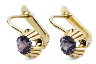  Alexandrit 14k žlté zlato Vintage vec027y